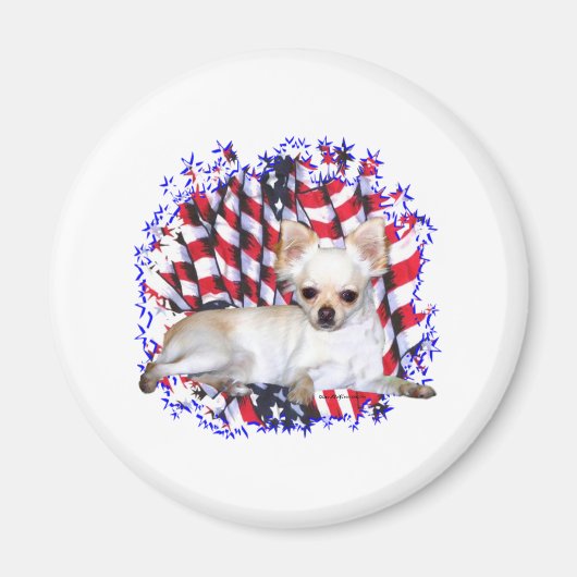 Chihuahua Patriot Magnet (Vorne)