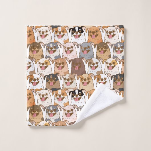 Chihuahua Pattern Badhandtuch Set (Waschlappen)