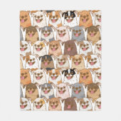 Chihuahua Pattern Fleecedecke (Vorderseite)