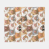 Chihuahua Pattern Fleecedecke (Vorderseite (Horizontal))
