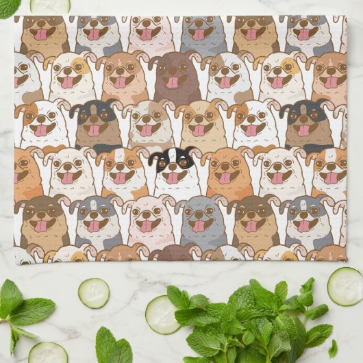 Chihuahua Pattern Geschirrtuch (Gefaltet)