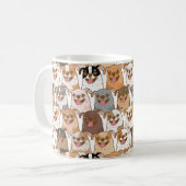 Chihuahua Pattern Kaffeetasse (Vorderseite Links)