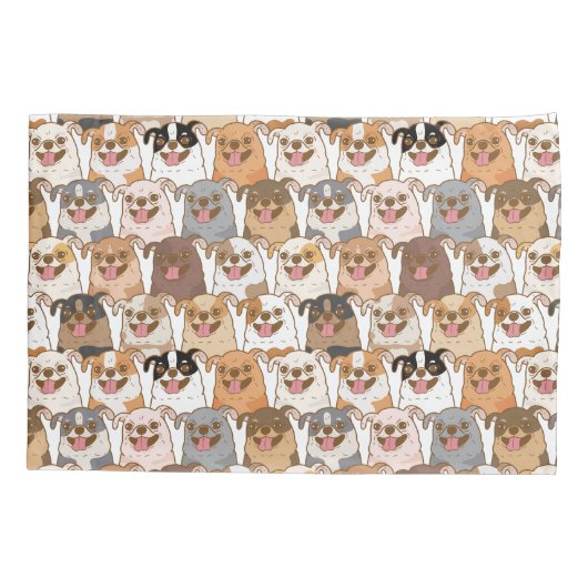 Chihuahua Pattern Kissenbezug (Rückseite)