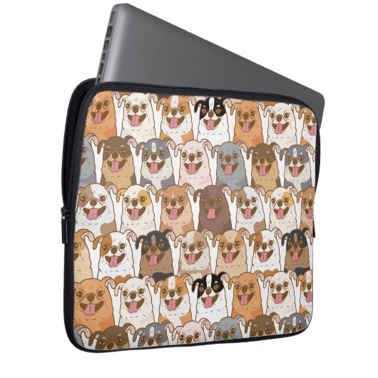 Chihuahua Pattern Laptopschutzhülle (Vorne Rechts)