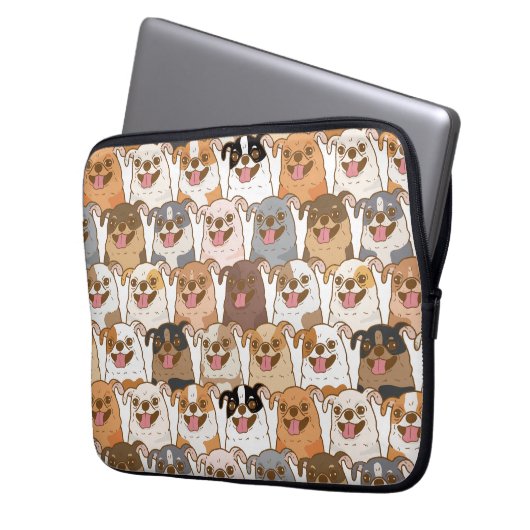 Chihuahua Pattern Laptopschutzhülle (Vorderseite Links)