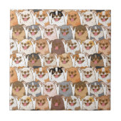Chihuahua Pattern Napkins Fliese (Vorderseite)