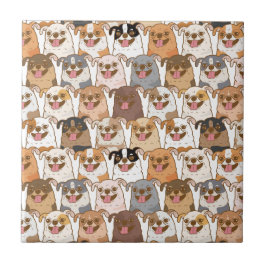 Chihuahua Pattern Napkins Fliese