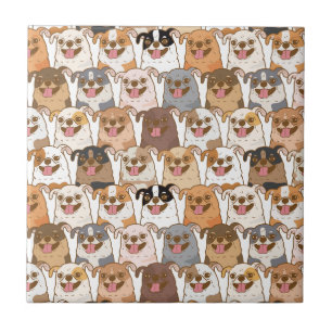 Chihuahua Pattern Napkins Fliese