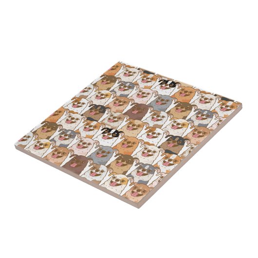 Chihuahua Pattern Napkins Fliese (Seite)