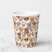 Chihuahua Pattern Pappbecher (Rückseite)