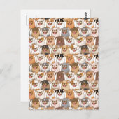 Chihuahua Pattern Postkarte (Vorne/Hinten)