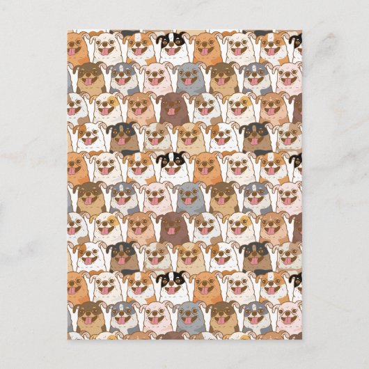 Chihuahua Pattern Postkarte (Vorderseite)
