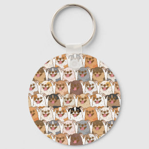 Chihuahua Pattern Schlüsselanhänger