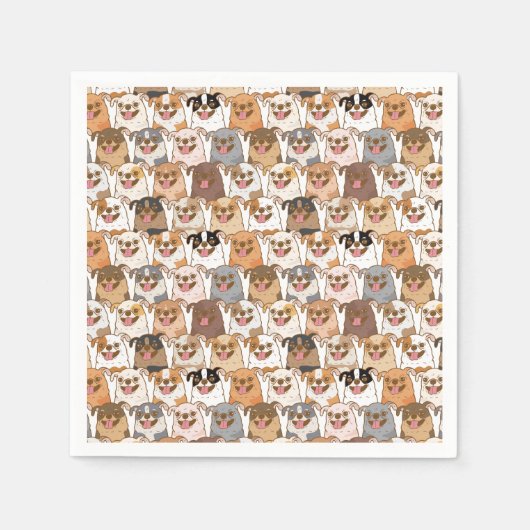 Chihuahua Pattern Serviette (Vorderseite)