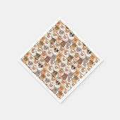 Chihuahua Pattern Serviette (Ecke)