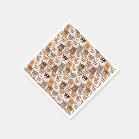 Chihuahua Pattern Serviette (Ecke)