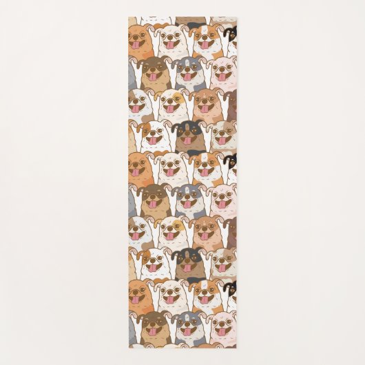 Chihuahua Pattern Yogamatte (Vorderseite)