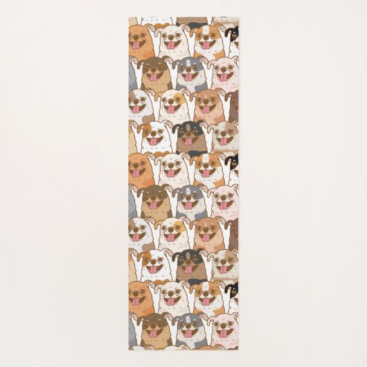 Chihuahua Pattern Yogamatte (Rückseite)