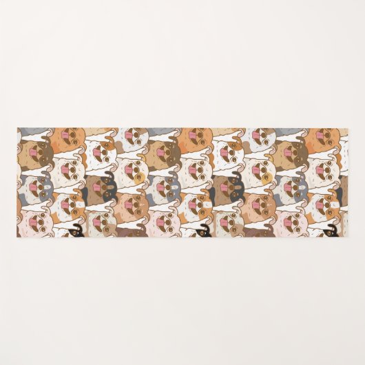 Chihuahua Pattern Yogamatte (Vorderseite (Horizontal))