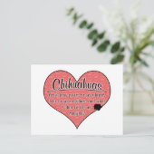 Chihuahua Paw Prints Hunde Humor Postkarte (Stehend Vorderseite)