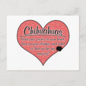 Chihuahua Paw Prints Hunde Humor Postkarte (Vorderseite)