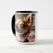 Chihuahua "People-not a Fan" Weihnachtskaffee-Tass Tasse (Vorderseite Links)