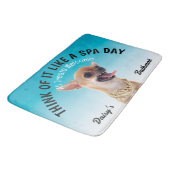 Chihuahua Personalisiert Hund Lover Bath Mat Badematte (Schrägansicht)