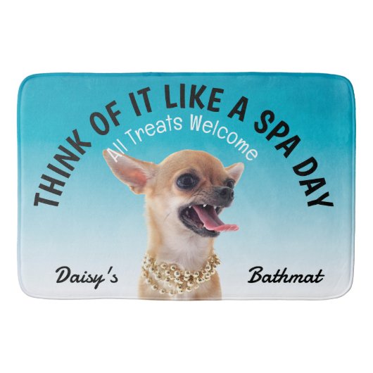 Chihuahua Personalisiert Hund Lover Bath Mat Badematte (Vorderseite)