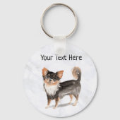 Chihuahua Personalisiert Keyring Schlüsselanhänger (Vorderseite)