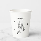 Chihuahua: Personalisierte Art Deco Pappbecher (Rückseite)