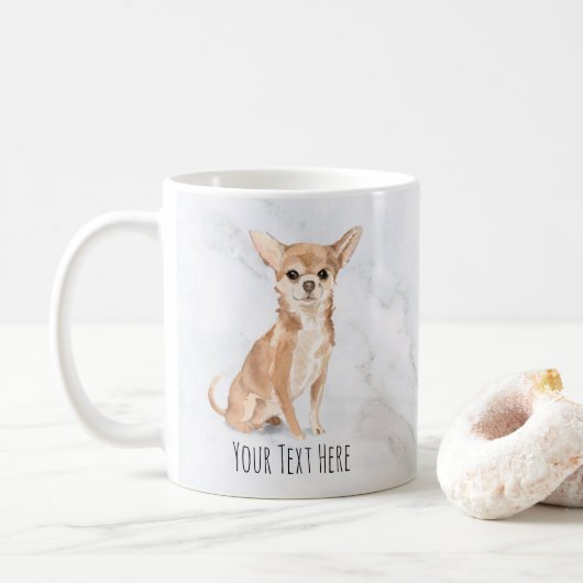 Chihuahua personalisierte Mug Kaffeetasse (Mit Donut)