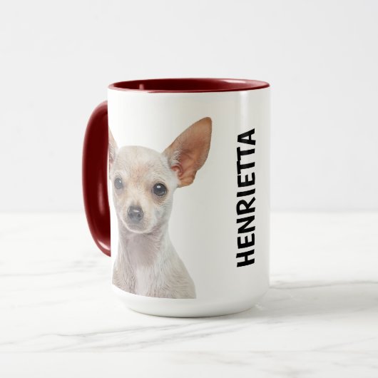 Chihuahua personalisierte Mug Tasse (Vorderseite Links)
