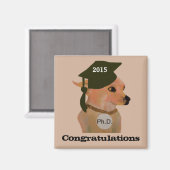 Chihuahua Ph.D Abschluss Magnete Magnet (Vorderseite/Rückseite)