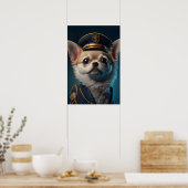 Chihuahua Pilot Captain Poster (Küche)