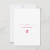 Chihuahua Pink Sweater Danke-Karte Dankeskarte (Rückseite)