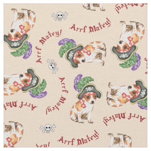 Chihuahua Pirate Fabric Stoff (Nahaufnahme)