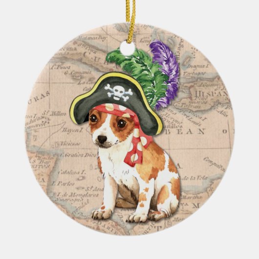 Chihuahua Pirate Keramikornament (Vorne)