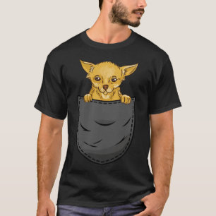 Chihuahua Pocket Funny Animal Pocket T-Shirt