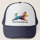 Chihuahua poligonal en amarillo y azul truckerkappe (Vorderseite)
