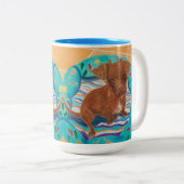 Chihuahua Poodle Mix Zweifarbige Tasse (VorderseiteRechts)