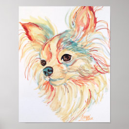 Chihuahua Pop Long Haired Art Poster