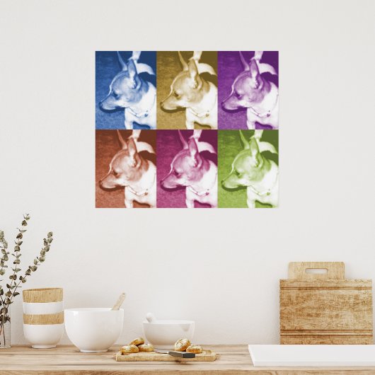 Chihuahua PopArt Poster (Küche)