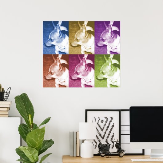 Chihuahua PopArt Poster (Heimbüro)
