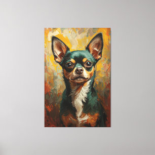 Chihuahua Portrait Vibrant Ölgemälde Leinwanddruck