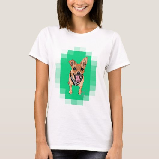 Chihuahua... Portraits für Haustiere T-Shirt (Vorderseite)