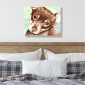 Chihuahua-Porträt Leinwanddruck (Insitu (Schlafzimmer))