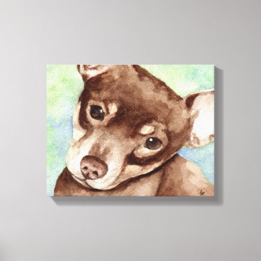 Chihuahua-Porträt Leinwanddruck (Vorderseite)
