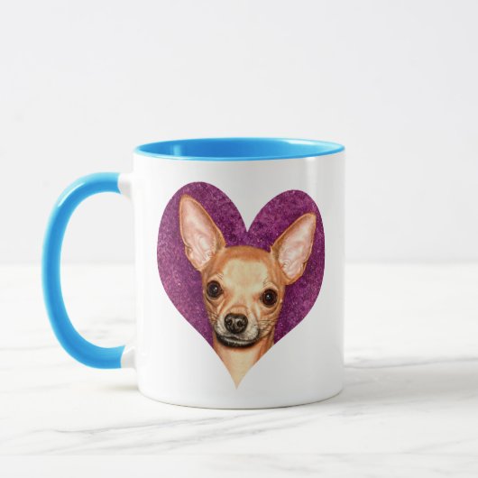 Chihuahua-Porträt Tasse (Links)
