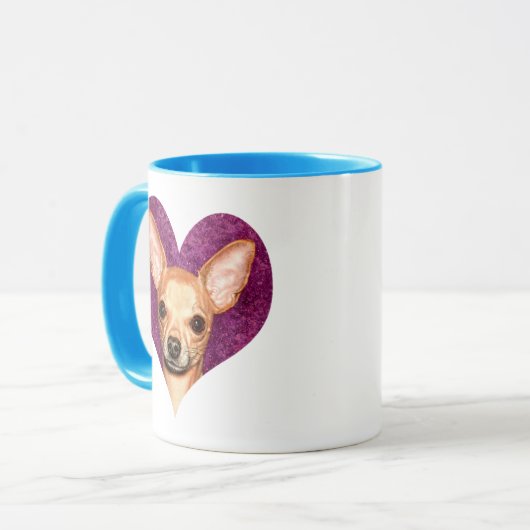Chihuahua-Porträt Tasse (Vorderseite Links)