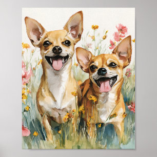 Chihuahua-Poster - Niedliche kleine Hundewand Poster